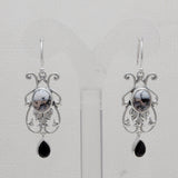 Dendritic Opal Silver Earrings