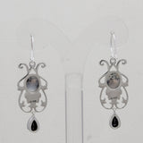 Dendritic Opal Silver Earrings