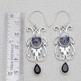 Dendritic Opal Silver Earrings
