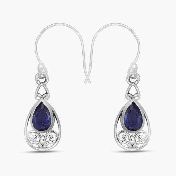 925 Sterling Silver Iolite Earrings