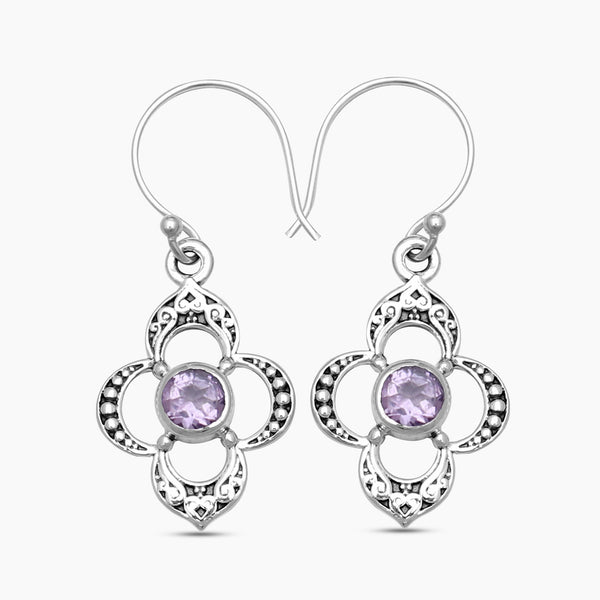 925 Sterling Silver Garnet Earrings