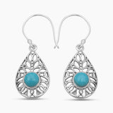 Mexican Turquoise Sterling Silver Earrings