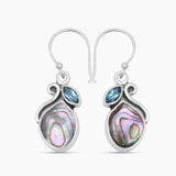 Abalone Shell Silver Earrings