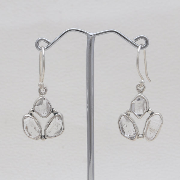925 Sterling Silver Herkimer Quartz Earrings