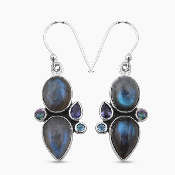 Labradorite Silver Earrings