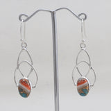 Turquoise Spiny Oyster Silver Earrings