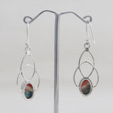 Turquoise Spiny Oyster Silver Earrings