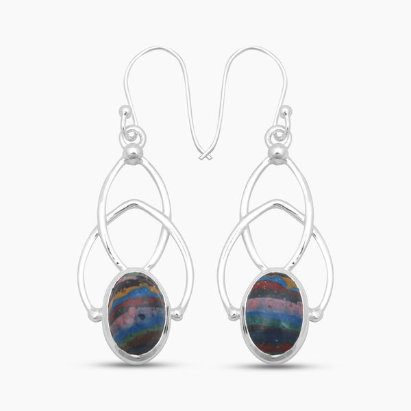 925 Silver Nephrite Jade Earrings