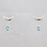 Blue Topaz Silver Earrings