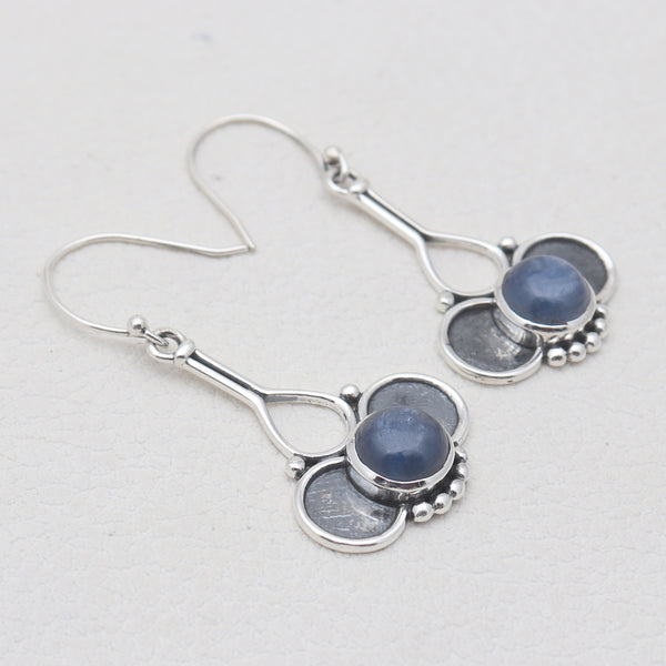 Blue Kyanite Silver Designer Earrings