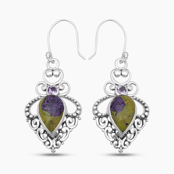 Labradorite Silver Designer Earrings