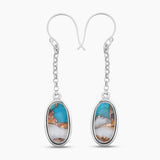 Turquoise Spiny Oyster Silver Earrings