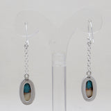 Turquoise Spiny Oyster Silver Earrings