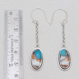 Turquoise Spiny Oyster Silver Earrings