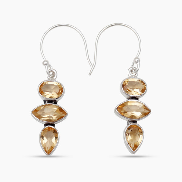 Citrine Silver Earrings