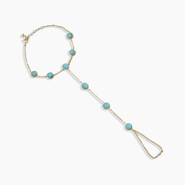 Gold Vermeil Mexican Turquoise Chain Bracelets