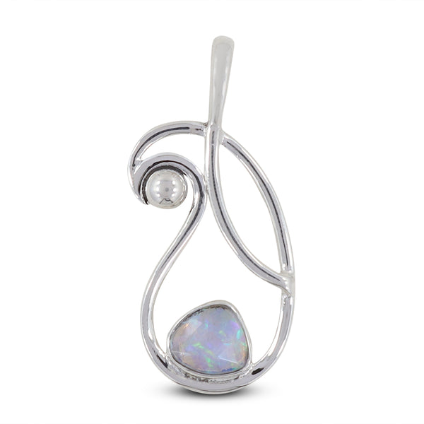 925 Sterling Silver Ethiopian Opal Pendant