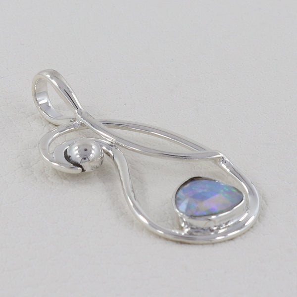 925 Sterling Silver Ethiopian Opal Pendant
