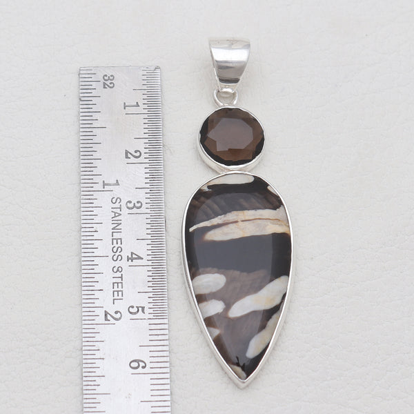 Peanut Wood Jasper Silver Pendants