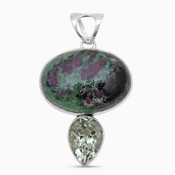 925 Silver Ruby Zoisite Pendants