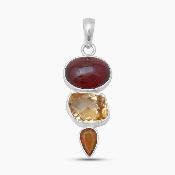 925 Sterling Silver Hessonite Pendants