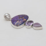 Purple Copper Turquoise Silver Pendants