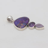 Purple Copper Turquoise Silver Pendants