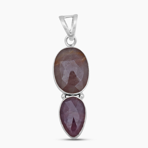 925 Sterling Silver Multi Sapphire Pendants