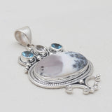 Dendritic Opal Silver Pendants