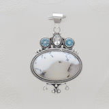 Dendritic Opal Silver Pendants