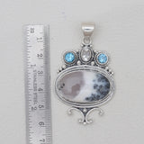 Dendritic Opal Silver Pendants