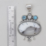Dendritic Opal Silver Pendants