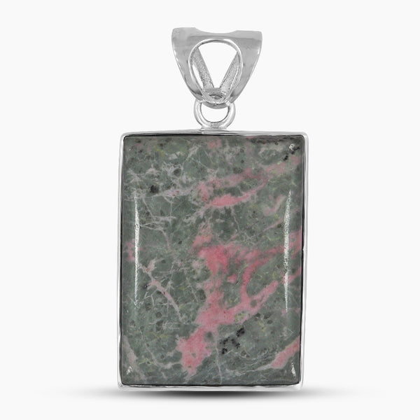 Pink Rhodonite Silver Pendants