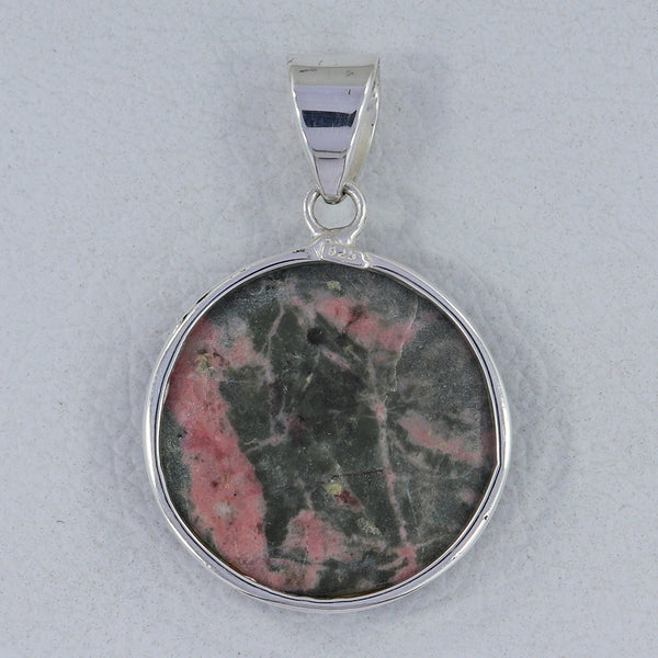 Pink Rhodonite Silver Pendants