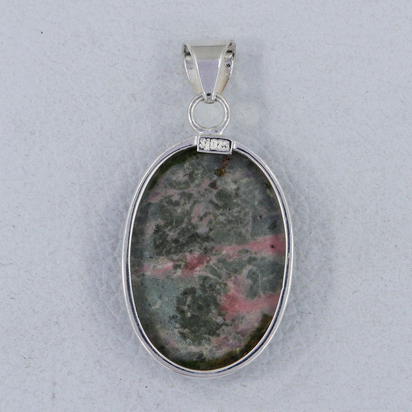 Pink Rhodonite Silver Pendants