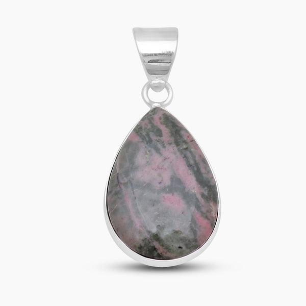 Pink Rhodonite Silver Pendants