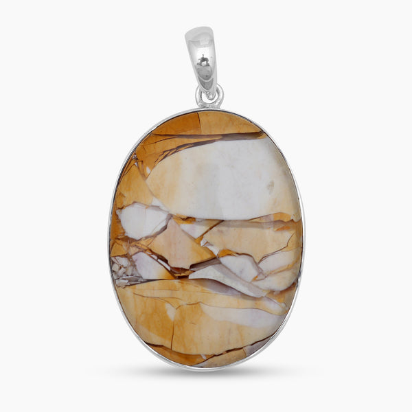 Brecciated Mookaite Silver Pendants