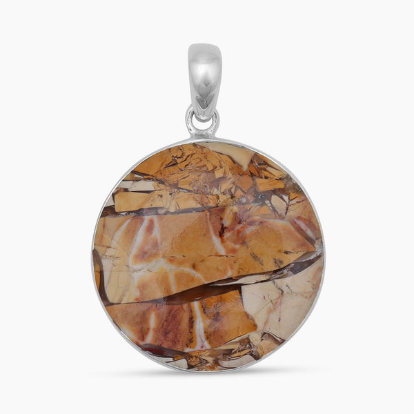 Brecciated Mookaite Silver Pendants