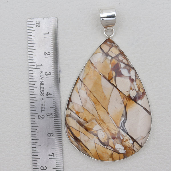 Brecciated Mookaite Silver Pendants