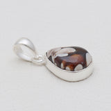 925 Silver Peanut Wood Jasper Pendants