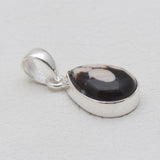925 Silver Peanut Wood Jasper Pendants