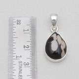 925 Silver Peanut Wood Jasper Pendants