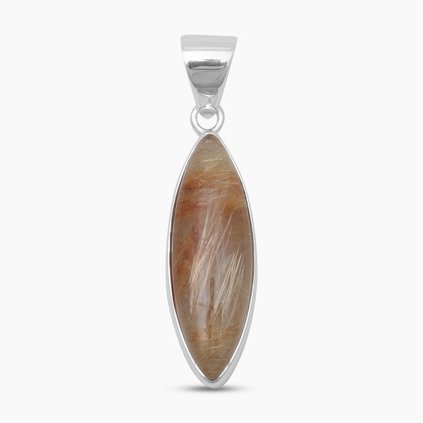Rutilated Quartz Silver Pendants