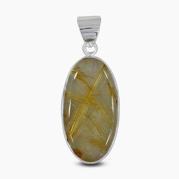 925 Silver Rutilated Quartz Pendants
