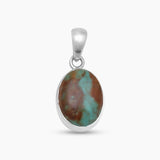 Boulder Turquoise Silver Pendants