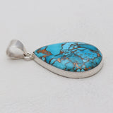 Blue Copper Turquoise Silver Pendants
