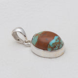 Boulder Turquoise Silver Pendants