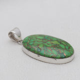 Green Copper Turquoise Silver Pendants