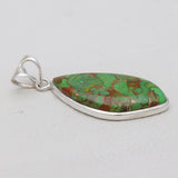 925 Silver Green Copper Turquoise Pendants