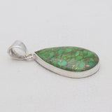 Green Copper Turquoise Silver Plain Pendants